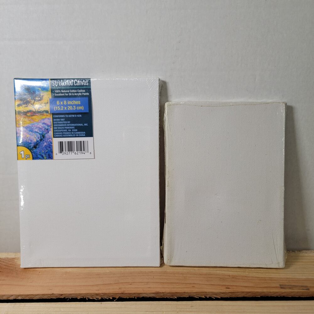 Set of 2 Stretched Canvas: 5in x 7in, 6in x 8in - SEALED